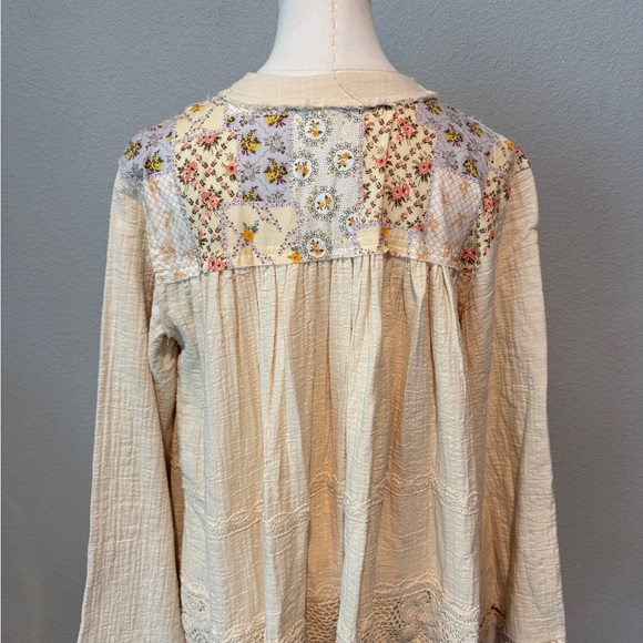 POL Cream Floral Tiered Cotton Maxi Dress - Picture 7 of 8